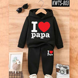 Kids' Printed Hoodie and Trouser Tracksuit Set