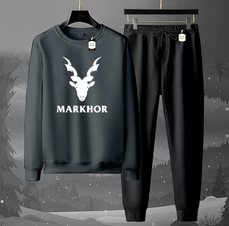 Graphic Sweatshirt & Jogger Tracksuit Set – Cozy 2-Piece Winter AZ-1199