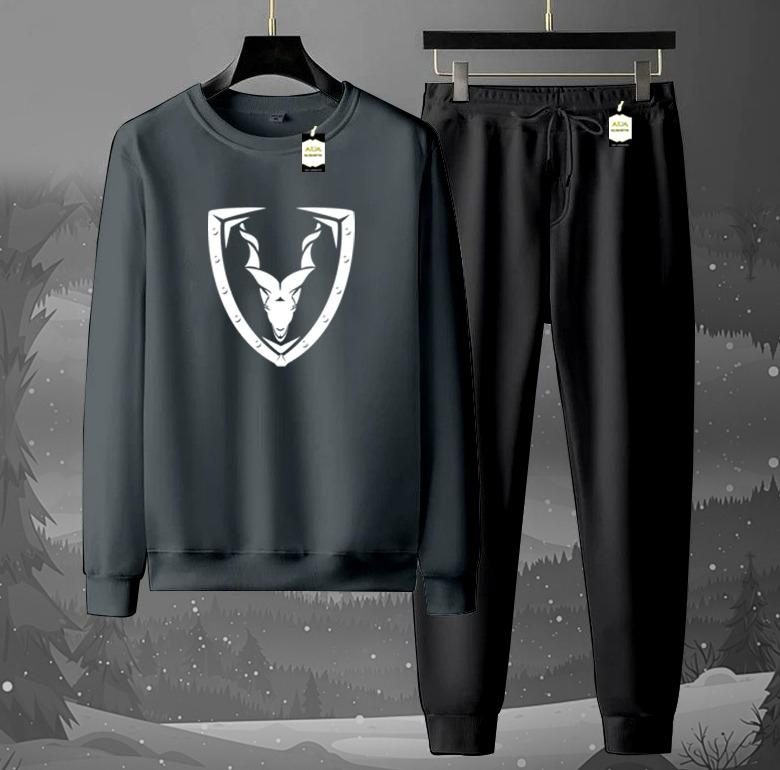 Graphic Sweatshirt & Jogger Tracksuit Set – Cozy 2-Piece Winter AZ-1199
