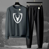 Graphic Sweatshirt & Jogger Tracksuit Set – Cozy 2-Piece Winter AZ-1199