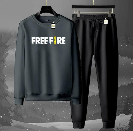 Graphic Sweatshirt & Jogger Tracksuit Set – Cozy 2-Piece Winter AZ-1199