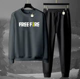 Graphic Sweatshirt & Jogger Tracksuit Set – Cozy 2-Piece Winter AZ-1199