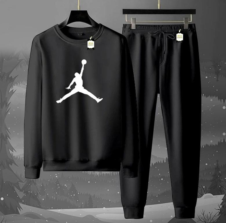Graphic Sweatshirt & Jogger Tracksuit Set – Cozy 2-Piece Winter AZ-1199
