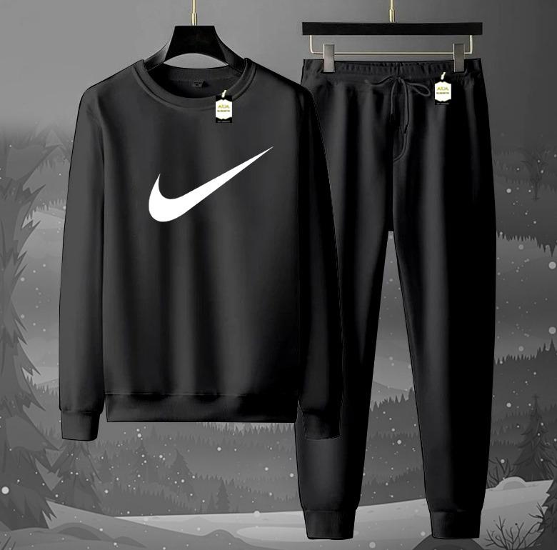 Graphic Sweatshirt & Jogger Tracksuit Set – Cozy 2-Piece Winter AZ-1199