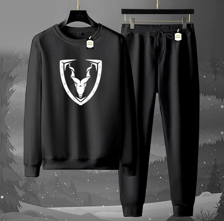 Graphic Sweatshirt & Jogger Tracksuit Set – Cozy 2-Piece Winter AZ-1199