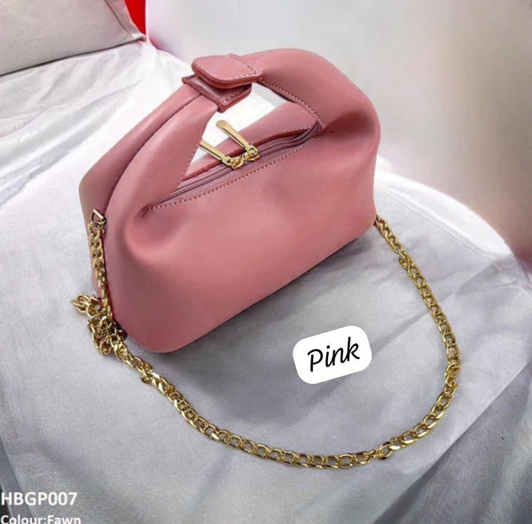 Chic Minimalist Soft-Knot Handbag with Gold Chain Strap  AZ-8822