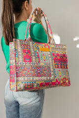 Vibrant Printed Fabric Tote Bag Collection AZ-4467