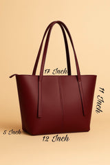 Chic Minimalist Structured Faux Leather Tote Bag - Multi-Color Collection AZ-0070