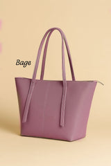 Chic Minimalist Structured Faux Leather Tote Bag - Multi-Color Collection AZ-0070