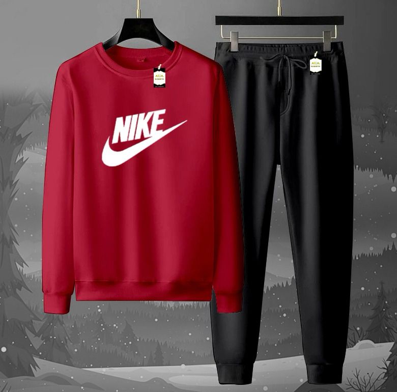 2-Piece Fleece Tracksuit Set: Long-Sleeve Crew neck Sweatshirt & Jogger Pants AZ-6633