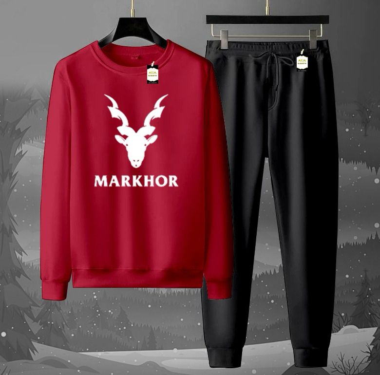 2-Piece Fleece Tracksuit Set: Long-Sleeve Crew neck Sweatshirt & Jogger Pants AZ-6633