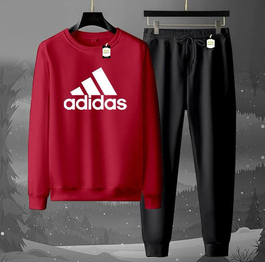 2-Piece Fleece Tracksuit Set: Long-Sleeve Crew neck Sweatshirt & Jogger Pants AZ-6633