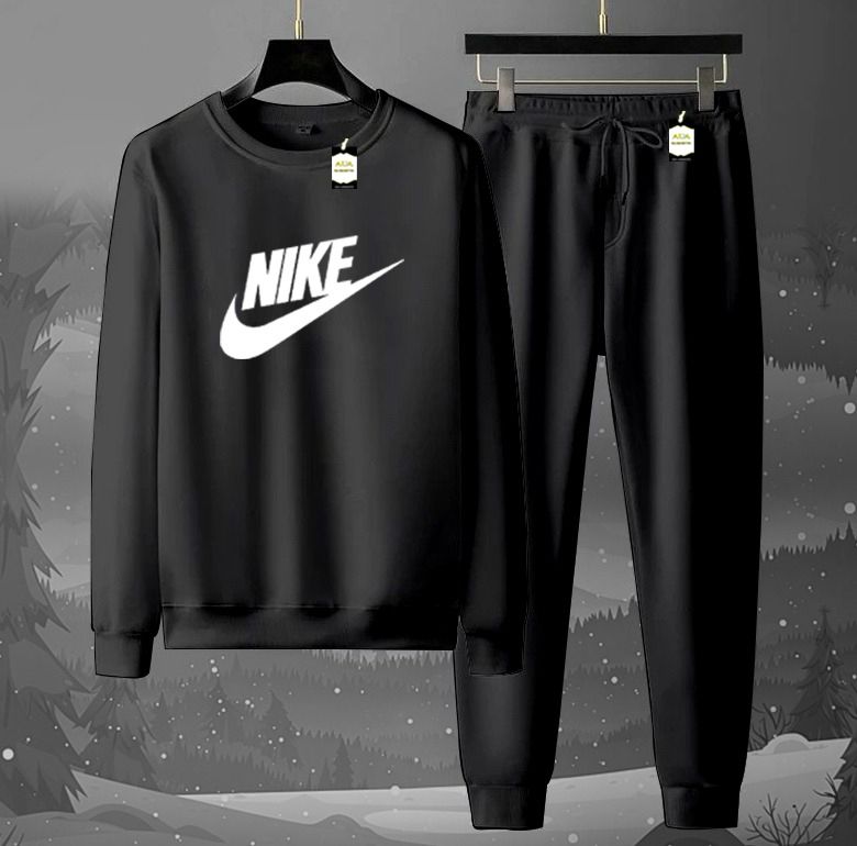 2-Piece Fleece Tracksuit Set: Long-Sleeve Crew neck Sweatshirt & Jogger Pants AZ-6633