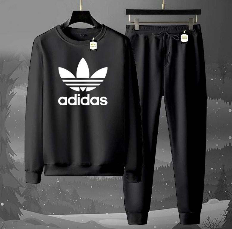 2-Piece Fleece Tracksuit Set: Long-Sleeve Crew neck Sweatshirt & Jogger Pants AZ-6633