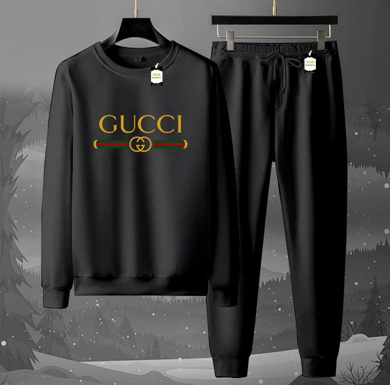 2-Piece Fleece Tracksuit Set: Long-Sleeve Crew neck Sweatshirt & Jogger Pants AZ-6633