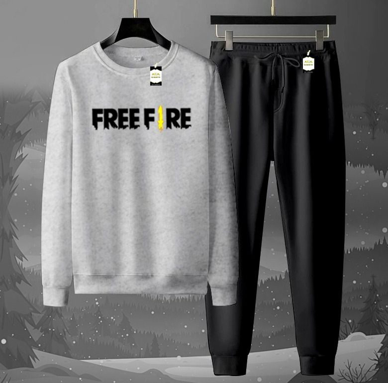 2-Piece Fleece Tracksuit Set: Long-Sleeve Crew neck Sweatshirt & Jogger Pants AZ-6633