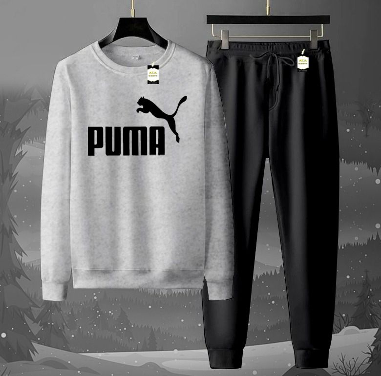 2-Piece Fleece Tracksuit Set: Long-Sleeve Crew neck Sweatshirt & Jogger Pants AZ-6633