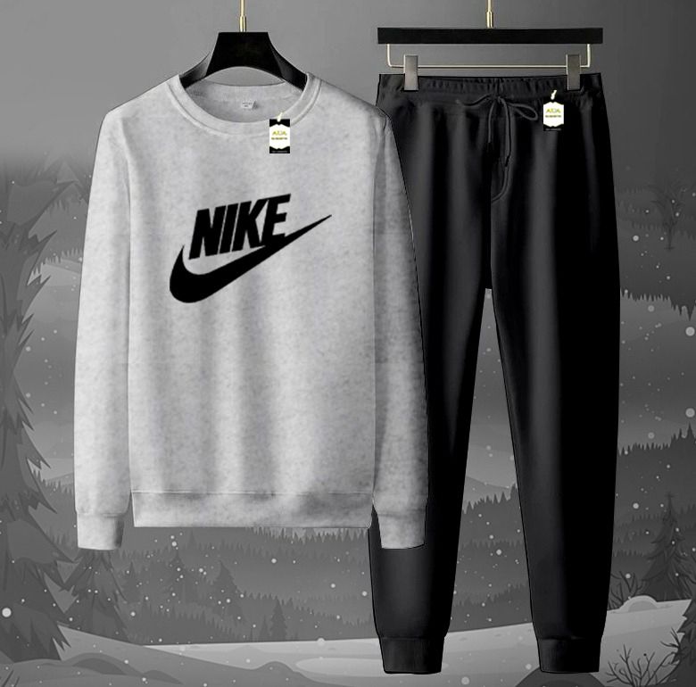 2-Piece Fleece Tracksuit Set: Long-Sleeve Crew neck Sweatshirt & Jogger Pants AZ-6633