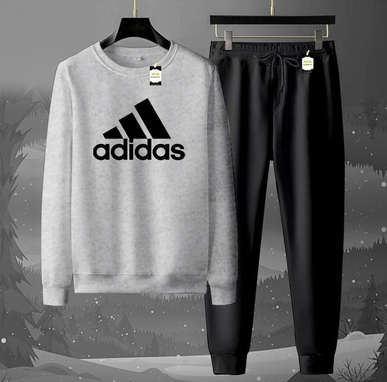 2-Piece Fleece Tracksuit Set: Long-Sleeve Crew neck Sweatshirt & Jogger Pants AZ-6633