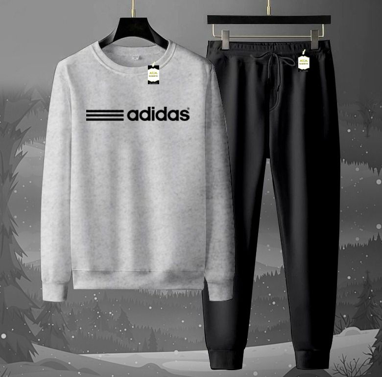 2-Piece Fleece Tracksuit Set: Long-Sleeve Crew neck Sweatshirt & Jogger Pants AZ-6633