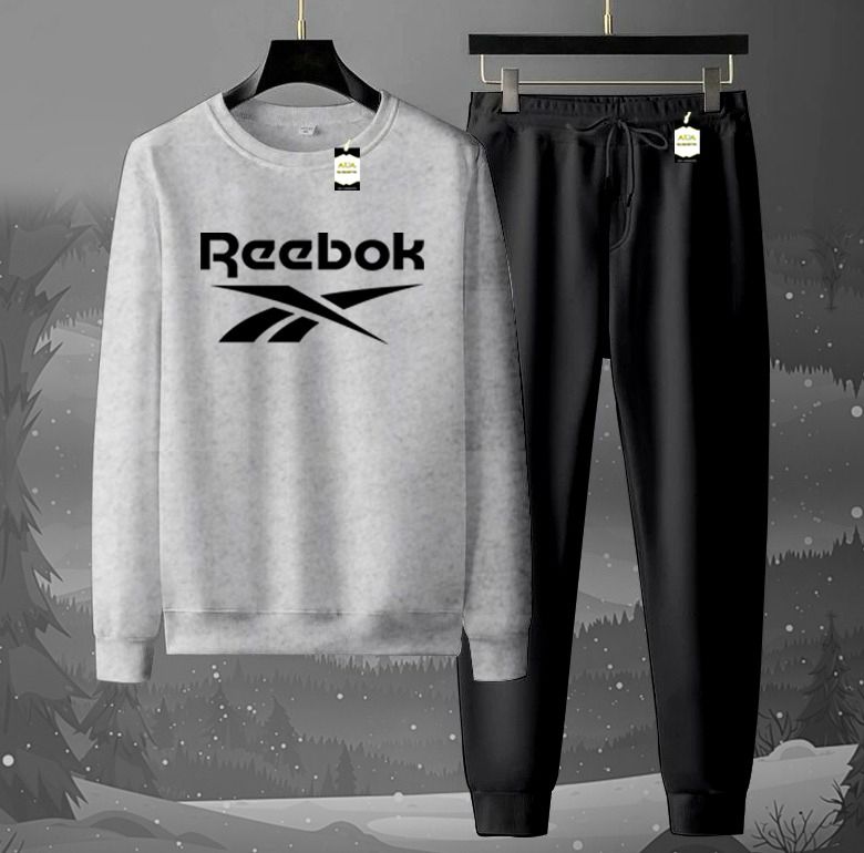 2-Piece Fleece Tracksuit Set: Long-Sleeve Crew neck Sweatshirt & Jogger Pants AZ-6633