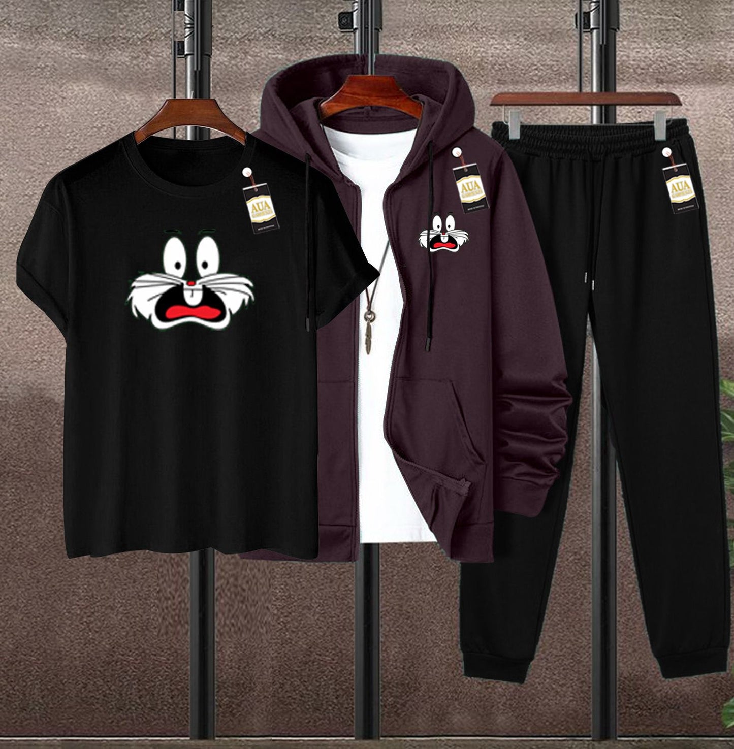 MEN'S CASUAL 3-PIECE ATHLETIC/LEISURE TRACKS SUIT AZ-4488