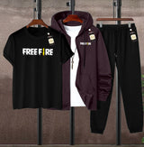 MEN'S CASUAL 3-PIECE ATHLETIC/LEISURE TRACKS SUIT AZ-4488