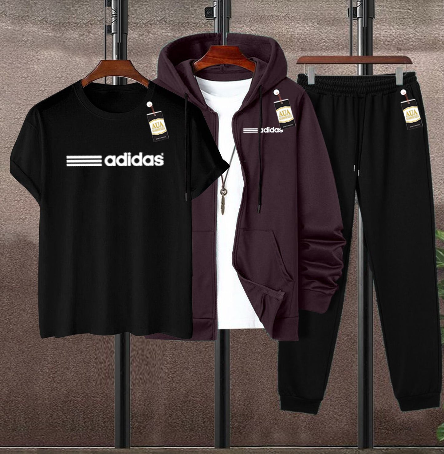 MEN'S CASUAL 3-PIECE ATHLETIC/LEISURE TRACKS SUIT AZ-4488