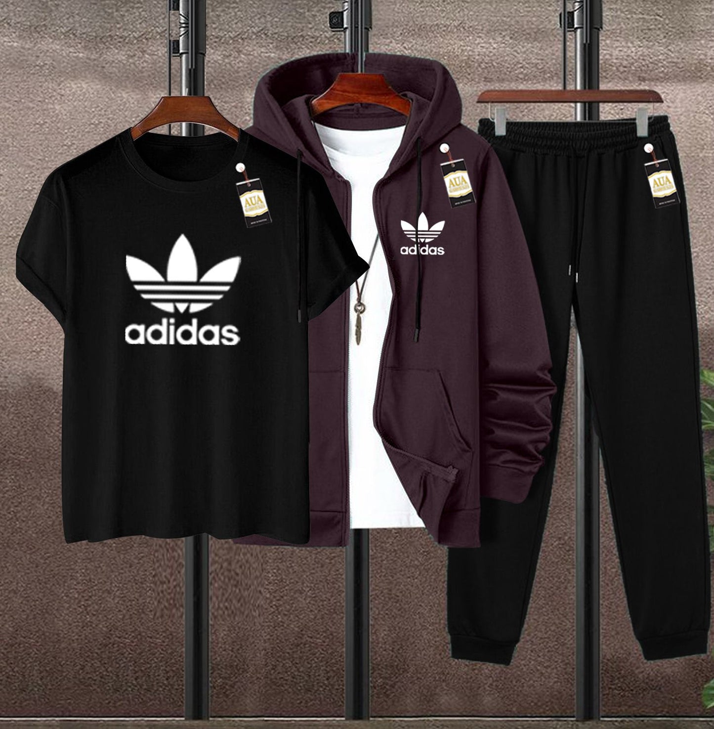 MEN'S CASUAL 3-PIECE ATHLETIC/LEISURE TRACKS SUIT AZ-4488