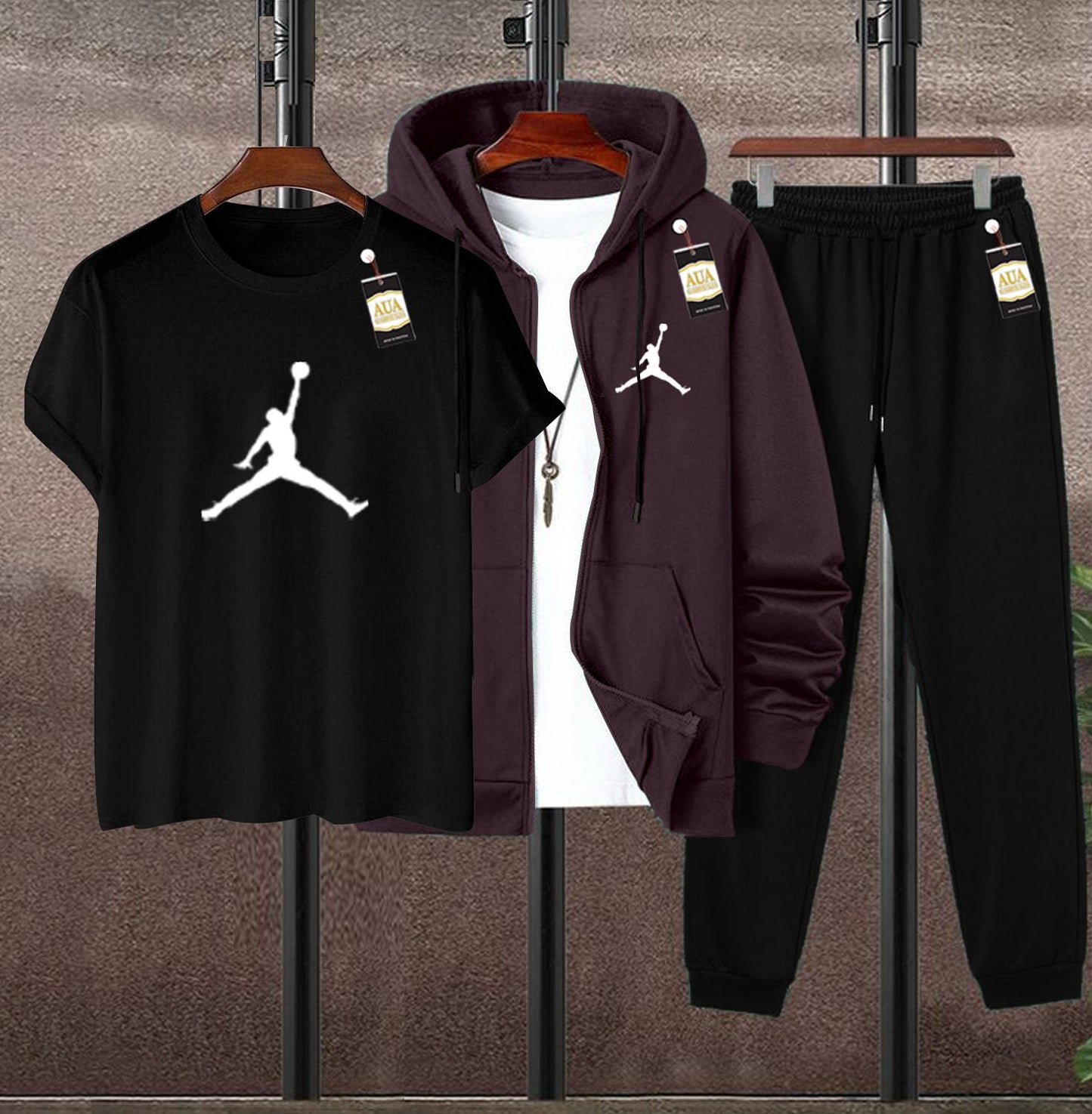 MEN'S CASUAL 3-PIECE ATHLETIC/LEISURE TRACKS SUIT AZ-4488