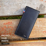 BINFA Men's Premium Long Bifold Wallet - Multi-Card & Phone Holder with Zipper Pocket AZ-2202