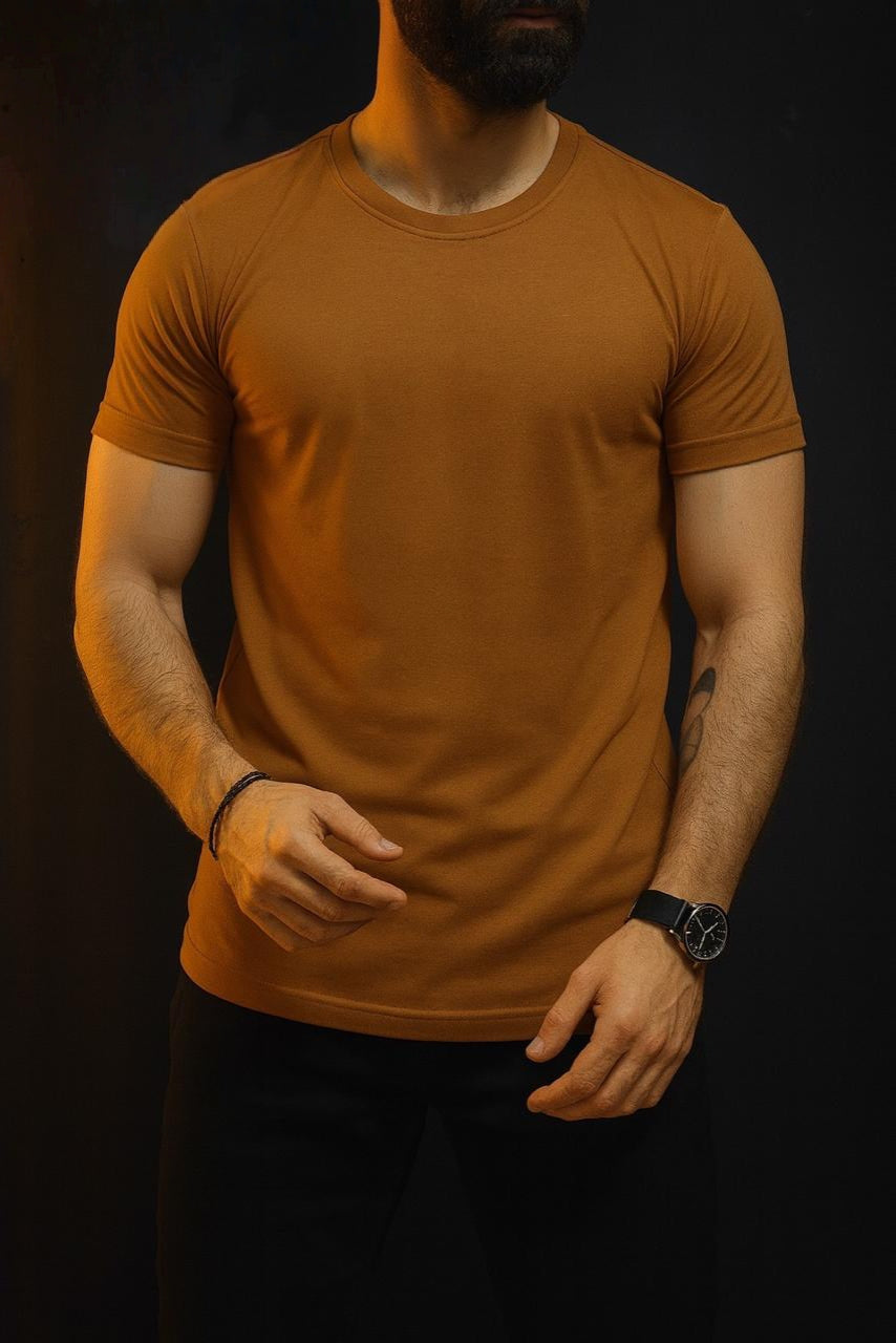 Men's Essential Crew Neck T-Shirt - Premium Cotton Fit AZ-2277