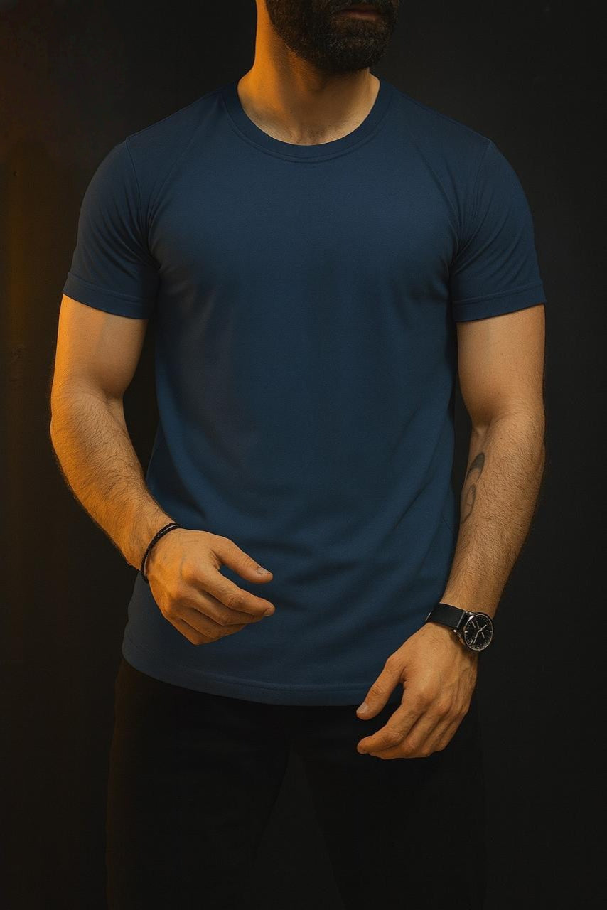 Men's Essential Crew Neck T-Shirt - Premium Cotton Fit AZ-2277