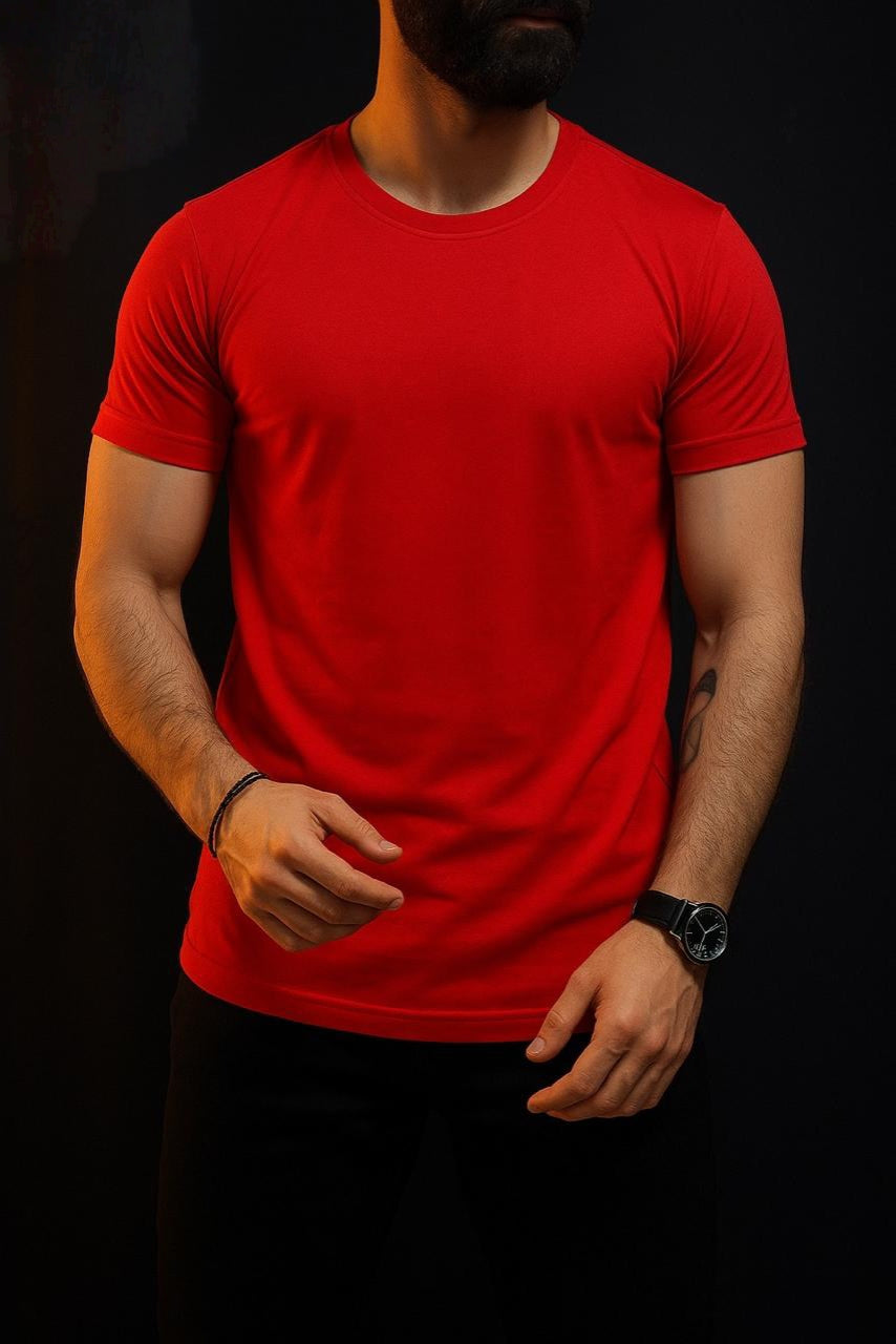 Men's Essential Crew Neck T-Shirt - Premium Cotton Fit AZ-2277