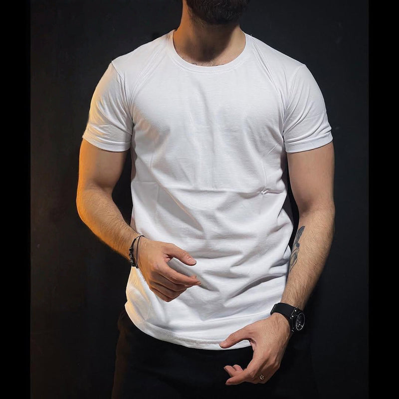 Men's Essential Crew Neck T-Shirt - Premium Cotton Fit AZ-2277