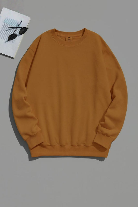 Essential Solid Oversized Crewneck Sweatshirt AZ-2299