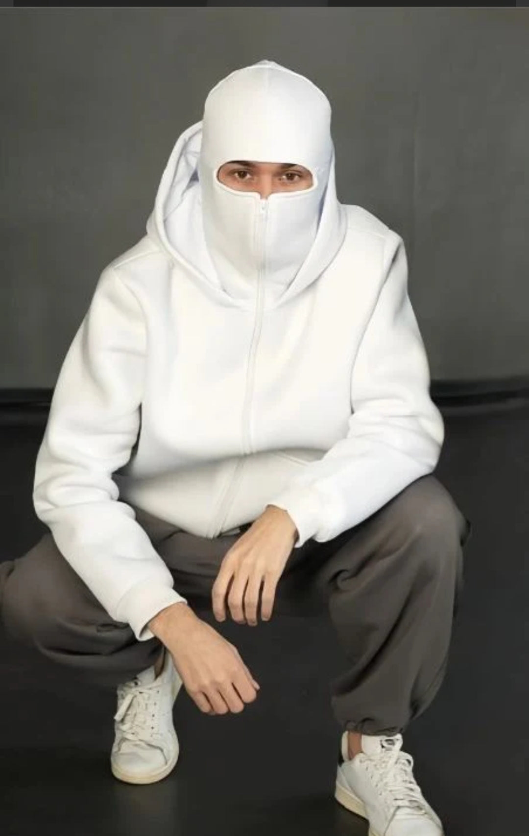 Oversized Full-Zip Balaclava Hoodie - Heavyweight Fleece Streetwear